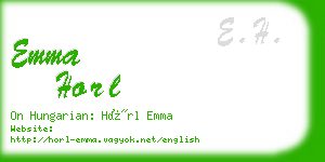 emma horl business card